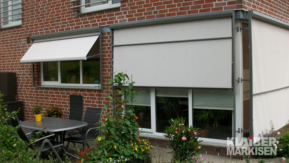 vergrößerte Ansicht Fassadenmarkise VISOMBRA FS6000-R / -E | KLAIBER Sonnen- u. Wetterschutztechnik GmbH